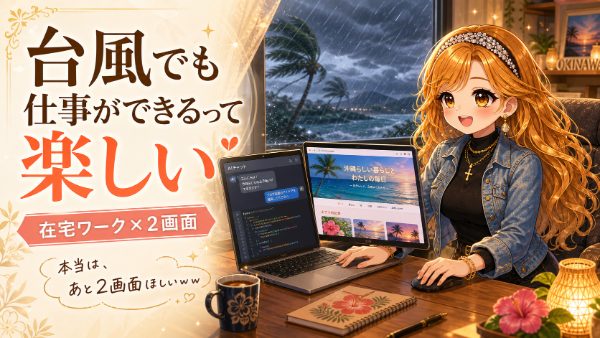 台風でも仕事ができるって楽しい｜在宅ワークで見つけた自由な働き方