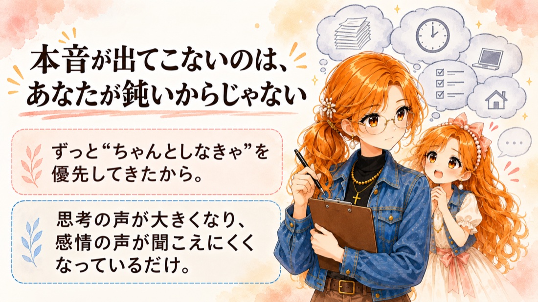 本音が出てこないのは、あなたが鈍いからじゃない