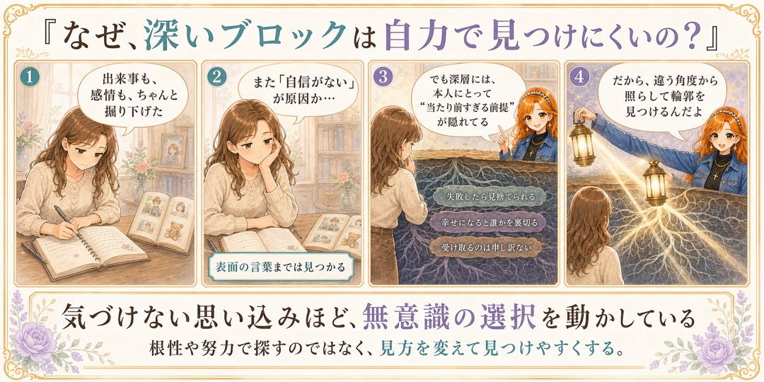 深いブロックが見つけにくい理由