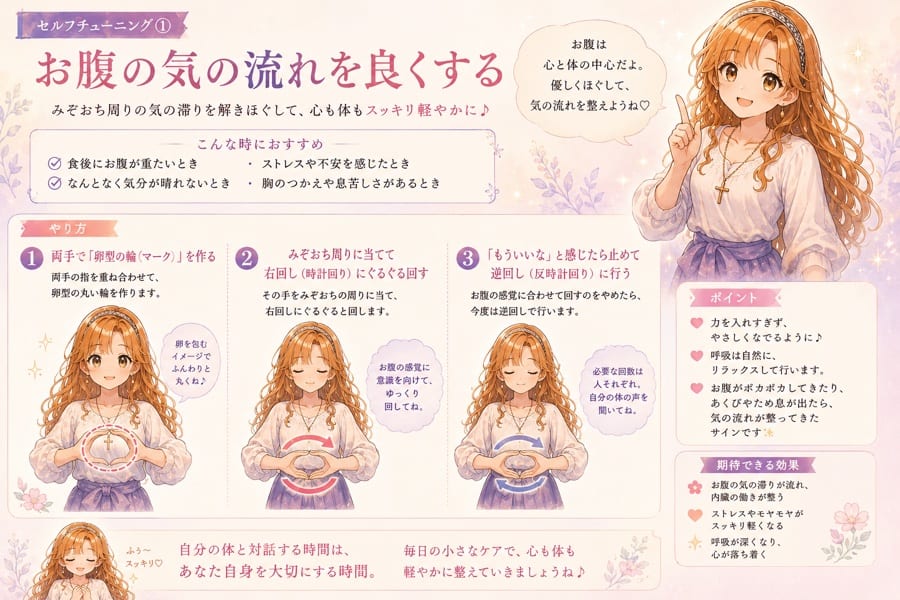 セルフチューニング① お腹の気の流れを良くする